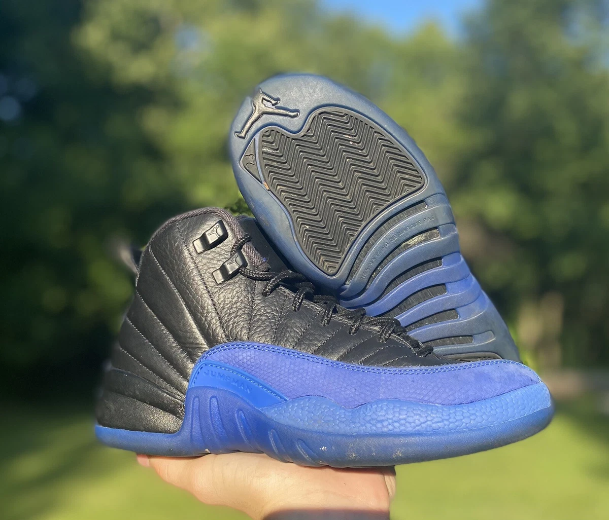 Air jordan 12 black game clearance royal