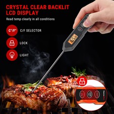 Waterproof Digital Meat Thermometer with Stai...