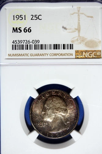 1951 - NGC MS66 WASHINGTON QUARTER!!  #B49341