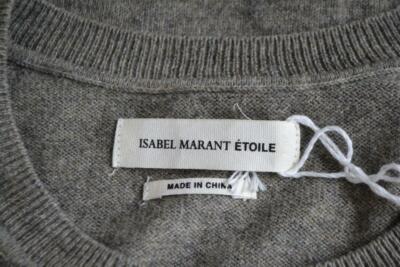 Pull Isabel Marant Étoile Gris Intemporel - Taille S/M (36-38) - Coton/laine - Porté 2-3 Fois, Comme Neuf !