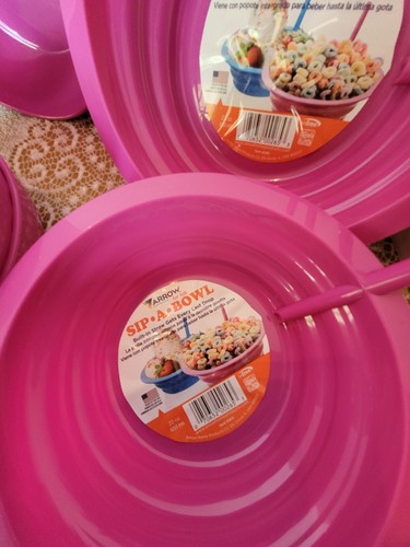 NEW! ARROW 15pc Sip-A-Bowls Straw Bowls & Straw Tumblers & Reg. Bowls & Tumblers - Picture 4 of 7