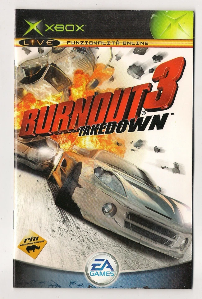 Microsoft Xbox Spielanleitung Manual - Burnout 3 Takedown - Italienisch! (A64) - Bild 1 von 2