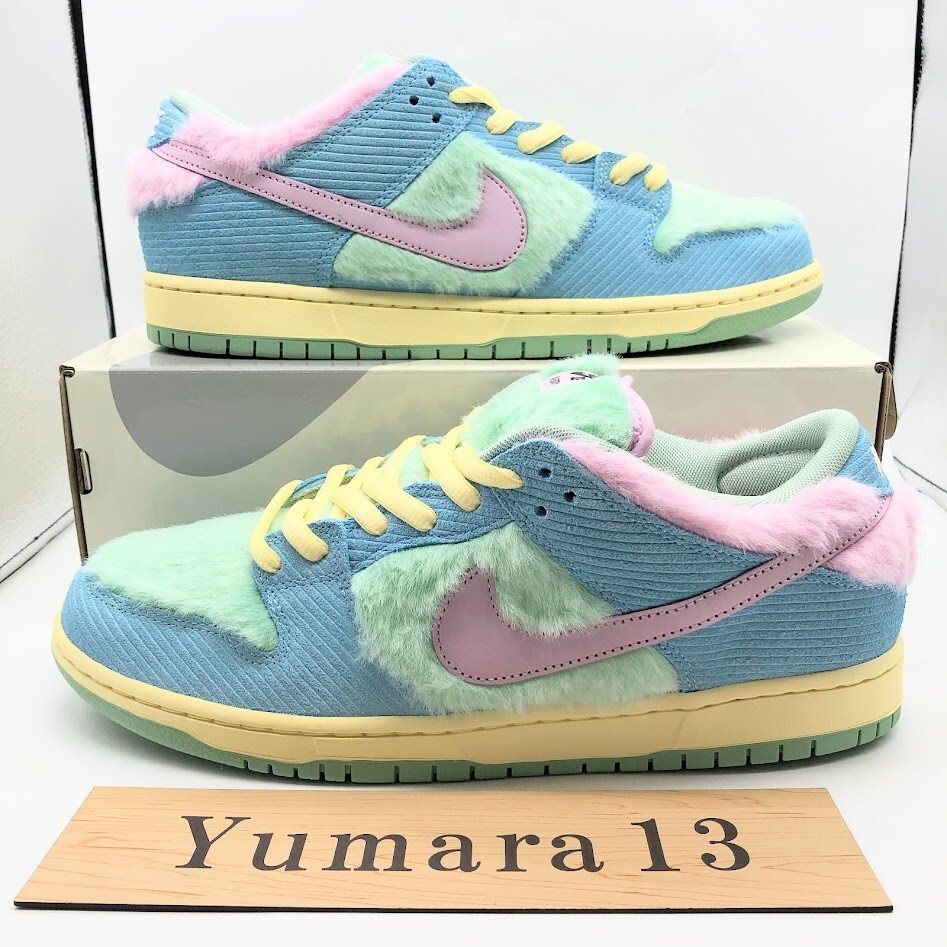 VERDY × Nike SB Dunk Low Visty Blue Gaze Enamel Green FN6040