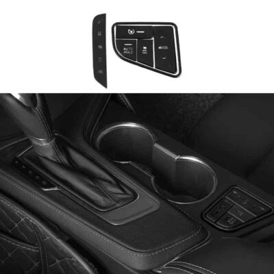 Fits For Cadillac CT4 Central Console 2020-2021 Button Panel Aluminum Black Trim