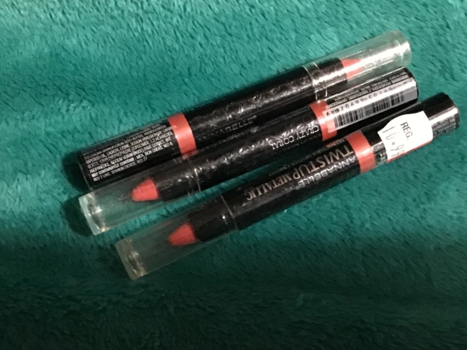 3 annabelle twist up металлический сумасшедший коралл новая запечатанная помада карандаш - Изображение 2 из 4