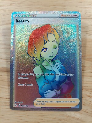 Beauty 194/185 Vivid Voltage NM Full Art Secret Rainbow Rare Pokemon Card | eBay Beauty 194/185 Vivid Voltage NM Full Art Secret Rainbow Rare Pokemon Card | eBay
