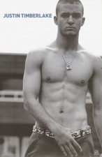 ORIGINAL 2003 JUSTIN TIMBERLAKE SHIRTLESS POSTER FUNKY #6243 NEW 22x34