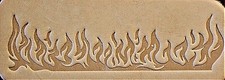 ACRYLIC Leather Embossing Stamp - FLAMES EDGE BORDER - for Veg Tanned Leather
