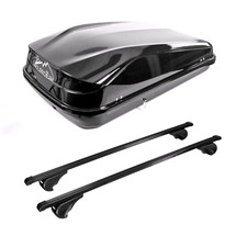 Roof Bars & Roof Box 420L for Mercedes M-CLASS 1998-2005 With Raised Roof Rails