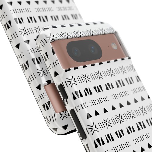 Black and White Southwestern Aztec Pattern Google Pixel Tough Cases - 第 31/131 張圖片