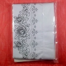 Tri Chem Paintable Linen - #4552 "Rose" Pillowcases