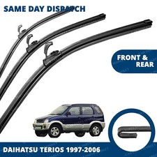 Front/Rear Windscreen 20" 16" 11" Aero Wiper Blades for Daihatsu Terios 97-06