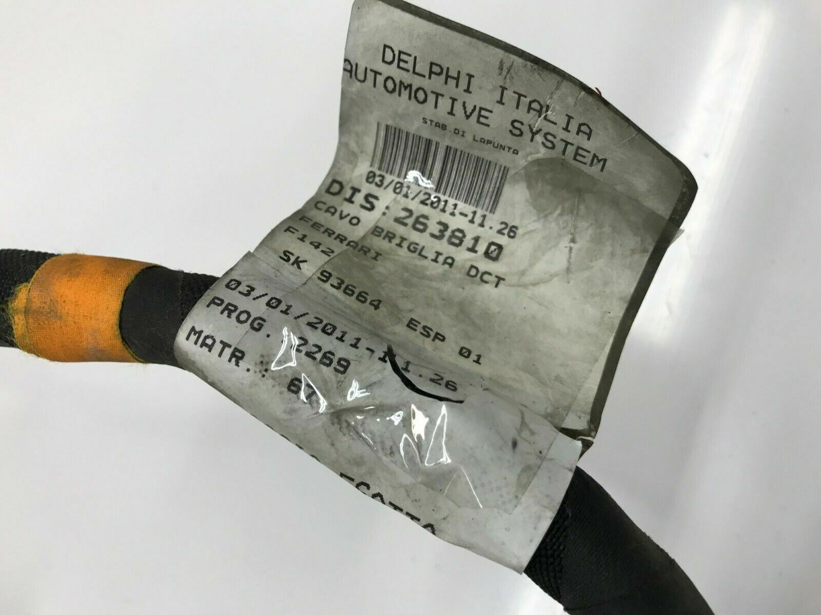 FERRARI 458 ITALIA DCT GEARBOX WIRING HARNESS OEM 263810
