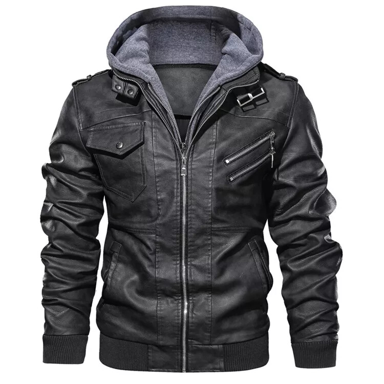 Amazing Great Quality Men's Leather Jackets - Winter New Casual Motorcycle PU Jacket - Biker Leather Coats (D100)(TM3)(CC1)