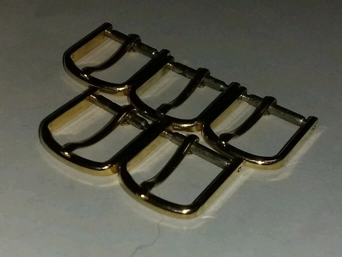 Wholesale Lot of 5 New 12mm Polished Yellow Gold Tone Watch Band