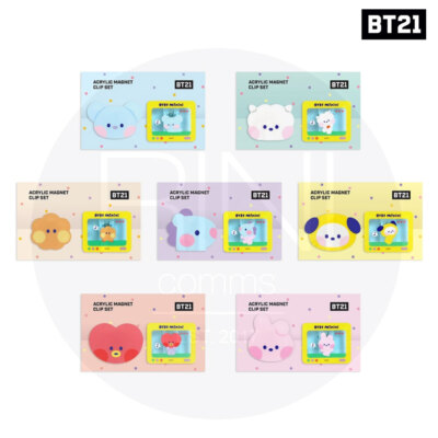 BTS BT21 Official Authentic Goods Acrylic Magnet Clip Set minini Ver + Tracking#