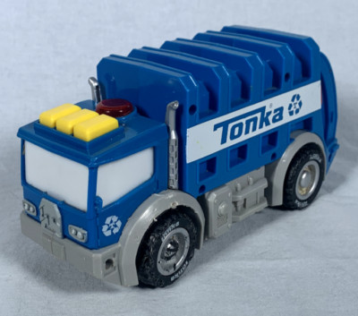 Tonka Toy Truck Blue Recycle Garbage Sound and Lights Works