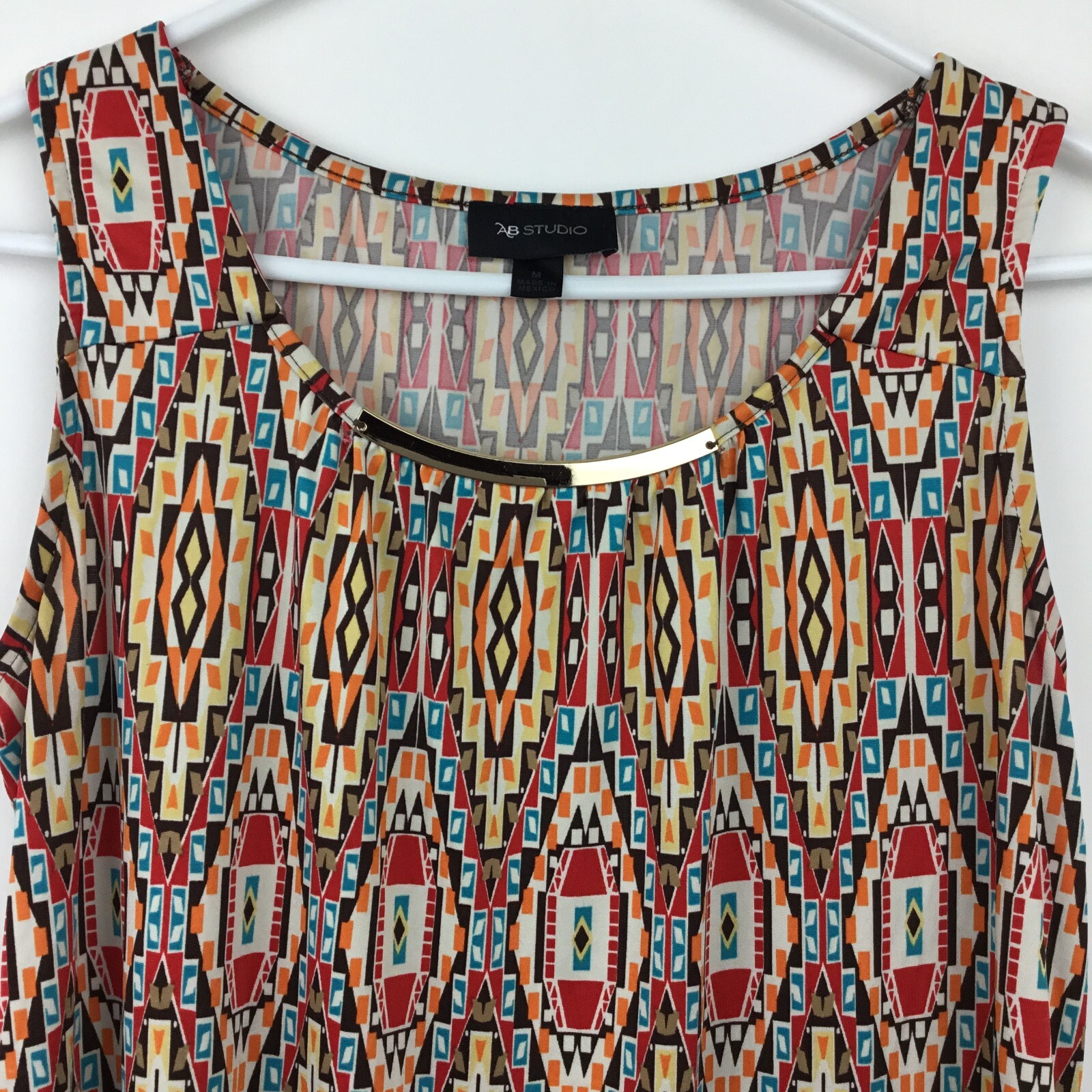 AB Studio Woman's Medium Multicolor Sleeveless Top - image 4