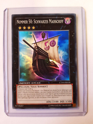 Nummer 50: Schwarzes Maisschiff CT10-DE018 Super-Rare YU-GI-OH Karte EX