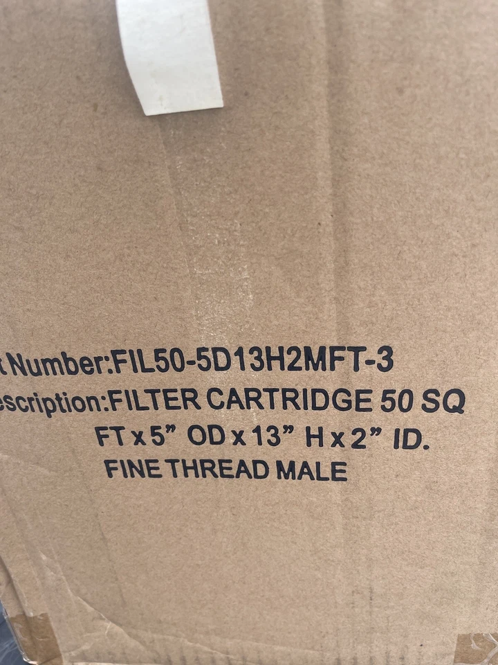 4-CAL SPA Filter Cartridge 50 SF x 5"ODx 13"Hx 2"IDx OPEN ENDS FIL50-5D13H2MFT-3 - Image 3 of 4