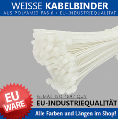 Kabelbinder 4,8x360 mm NATUR (Weiß) 100 Stück
