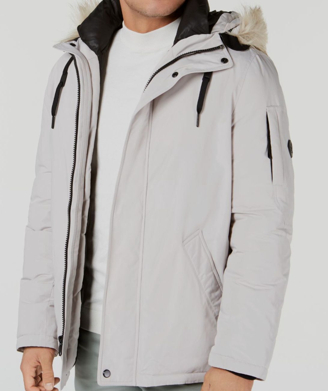 $375 Michael Kors Men's White Faux Fur 
