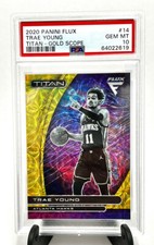 2020 Panini FLUX #14 TRAE YOUNG /18 Titan Gold Scope PSA 10 POP 1