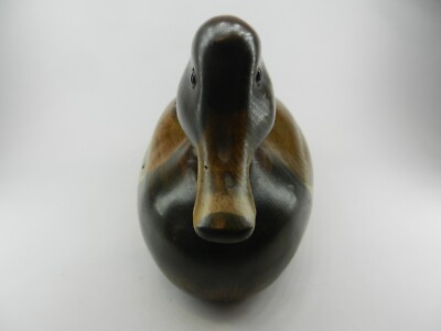 Estate Find Rare 1980's Tom Taber Carved Wood Decoy Duck Signed