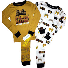 Carter's Sz 6 Boys Gamer 4pc Pajama Set Play Now Sleep Later Long Sleeve Cotton
