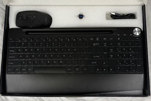 Wireless Keyboard and Mouse Combo Backlit, 2.4G Rechargeable Ergonomic - Afbeelding 2 van 2