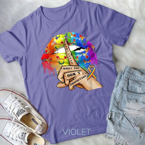 Don_t Judge What You Don_t Understand LGBT Pride Lips T-Shirt Unisex T-shirt - Picture 9 of 11
