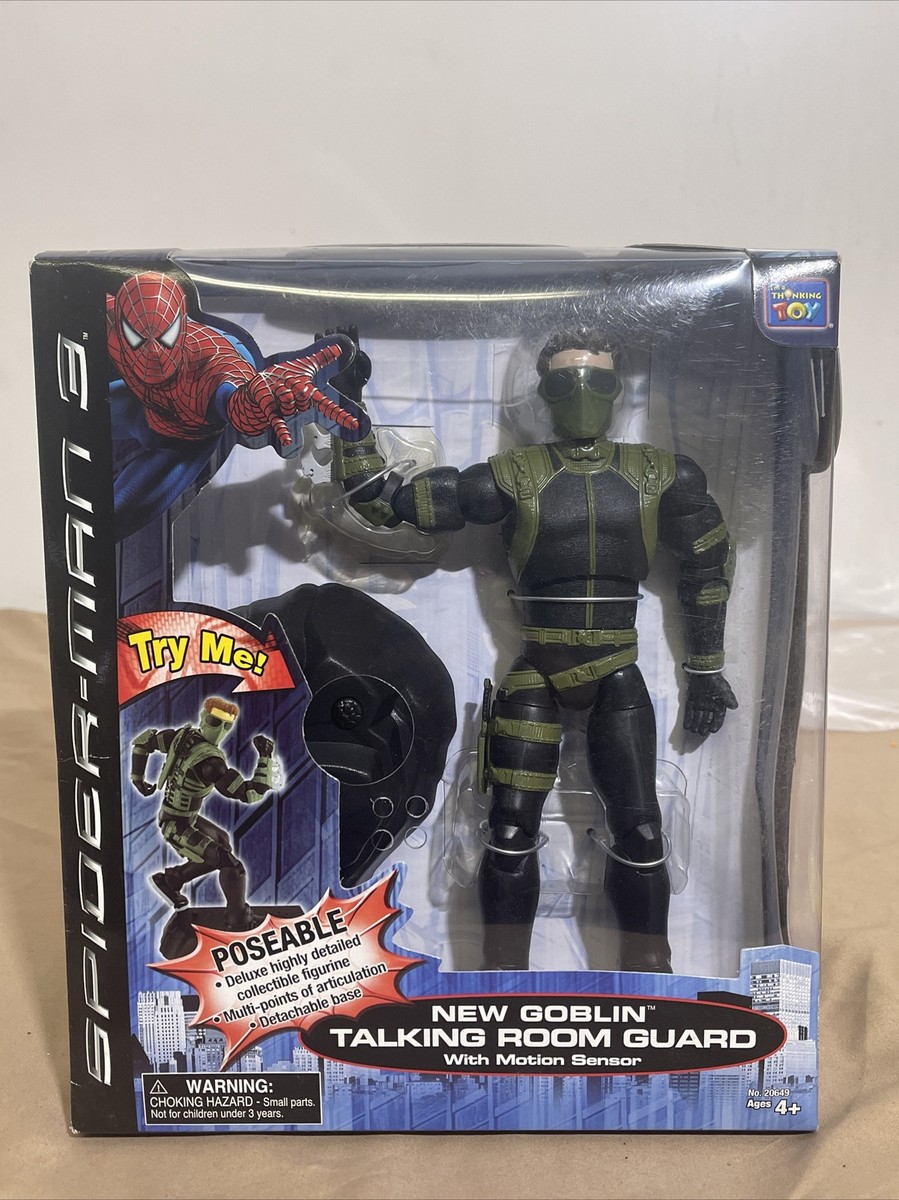 RARE* Spiderman 3 NEW GOBLIN 9” Talking Room Guard Figure w