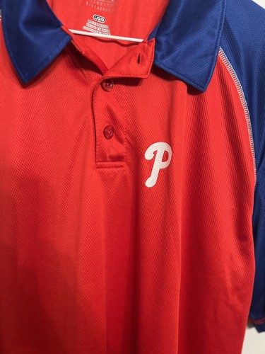 MLB Philadelphia Phillies Entrenador de Béisbol Golf Polo Para Hombres Majestuosa L - Imagen 2 de 6
