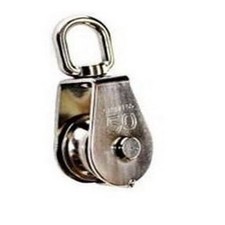 BOZZELLO CON PULEGGIA GIREVOLE 6 MM CARICO ROTTURA KG 1220 ACCESSORI NAUTICA