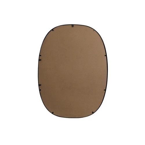 Elegant Decor Brynn 30x40" Oval Modern MDF Wood/Iron Mirror in Black - Picture 6 of 11