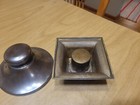 2 Vintage Bradley & Hubbard Mfg Art Deco & Faberware Brass Inkwell 1920s — photo 7