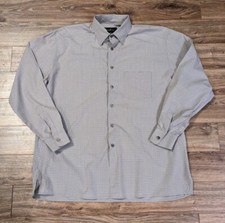 Ermenegildo Zegna LS Blue Red Microcheck Cotton Button Down Shirt 2XL