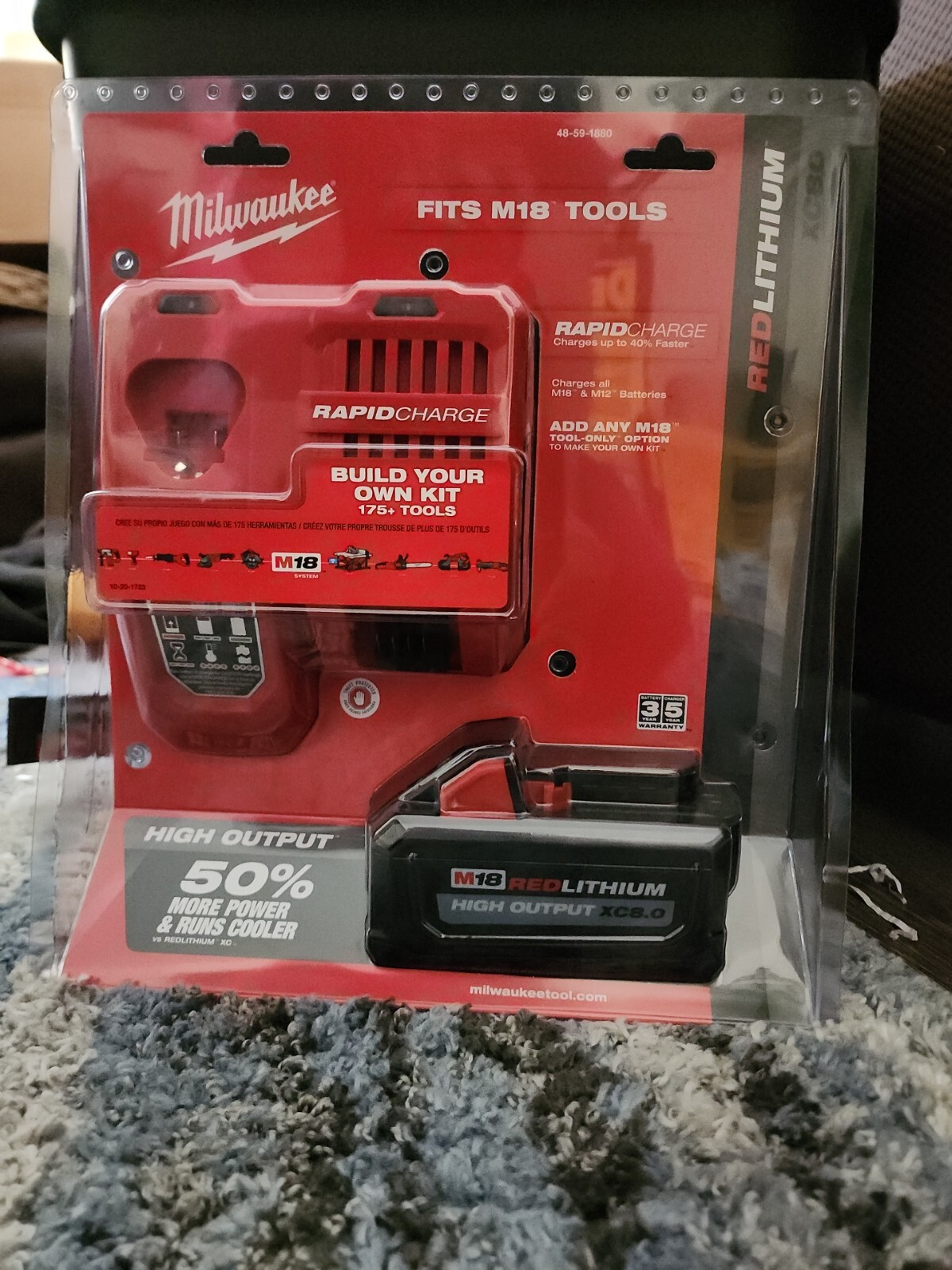 Milwaukee M18 Redlithium High Output XC8.0 Starter KitRAPID CHARGER