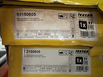 2X TEXTAR BRAKE DISCS 92150605 NIB  FITS MERCEDES W164 M-CLASS W251 R-CLASS