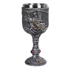 Medieval Knight Goblet Cold Cast Resin Home & Kitchen Drinkware