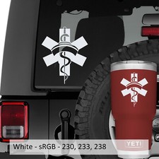 Nurse Caduceus Medical Symbol Vinyl Decal