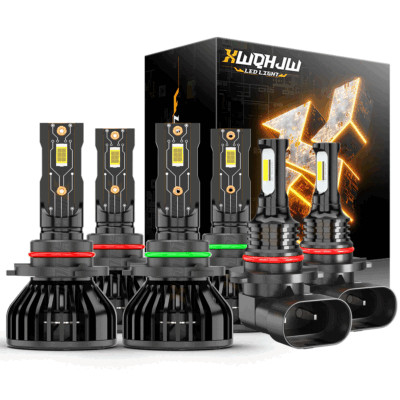 XWQHJW 9005 9006 9145 LED Headlight Fog Kit for Chevy Silverado GMC Sierra 1500