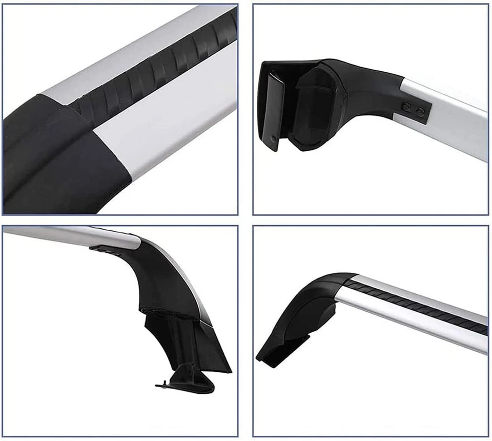 Barras transversales de riel de techo de aluminio plateado para Toyota Corolla Hatchback 2019-2025 Foto 4 de 4