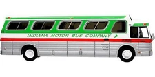 1966 GM PD4107 Buffalo Coach Bus Indiana Motor Bus Company Destination 1:87