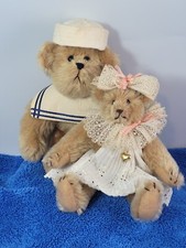 LOT OF 2 VINTAGE FULLY JOINTED SMALL TEDDY BEARS W/ACCESSORIES