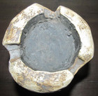Vintage Skeleton Skull Grim Reaper Ashtray Halloween 3 Skulls around 5" Tall — photo 2