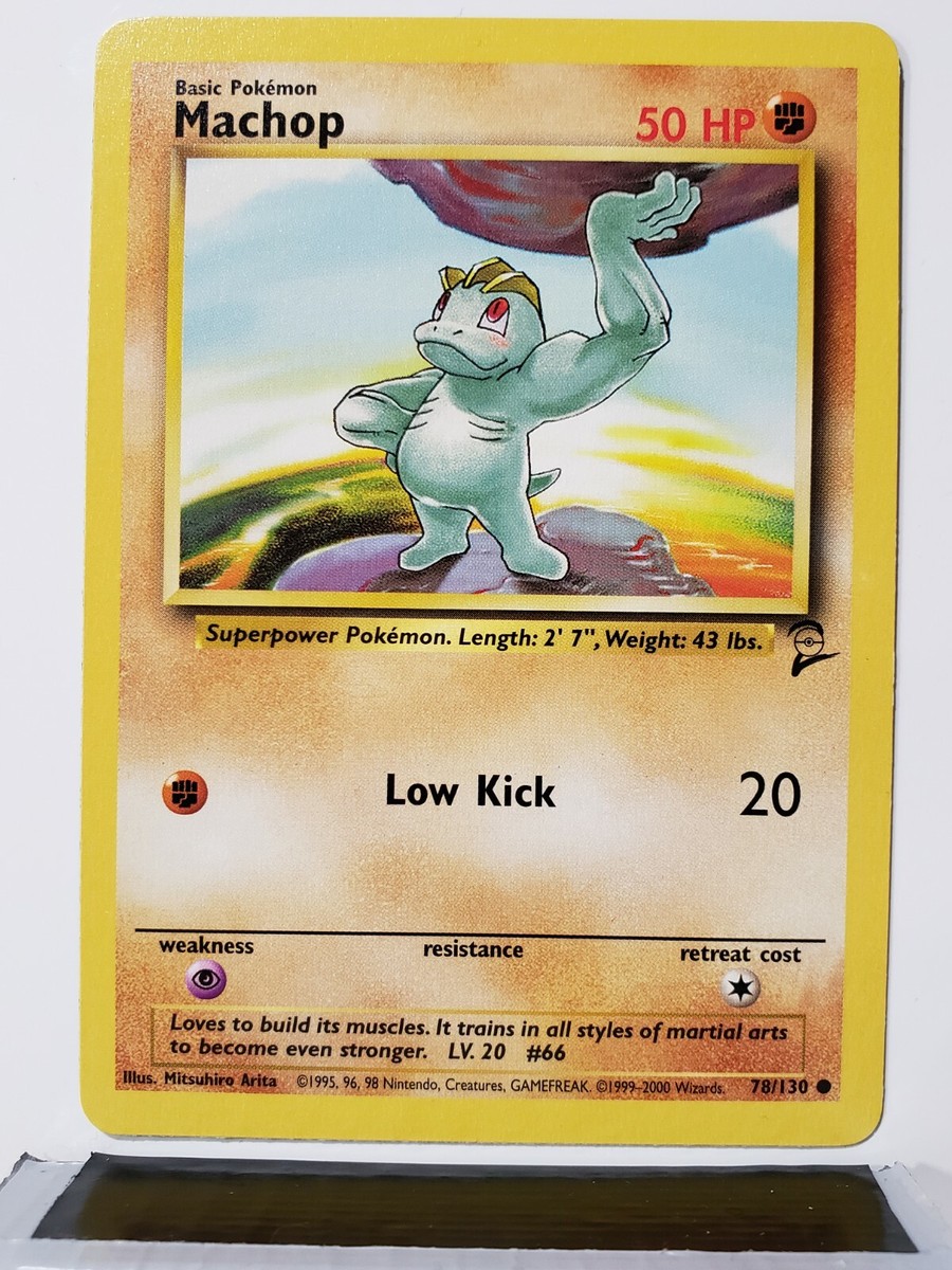 Machop 78/130 - NM - Base 2 Set Pokemon Card - $2 Combined
