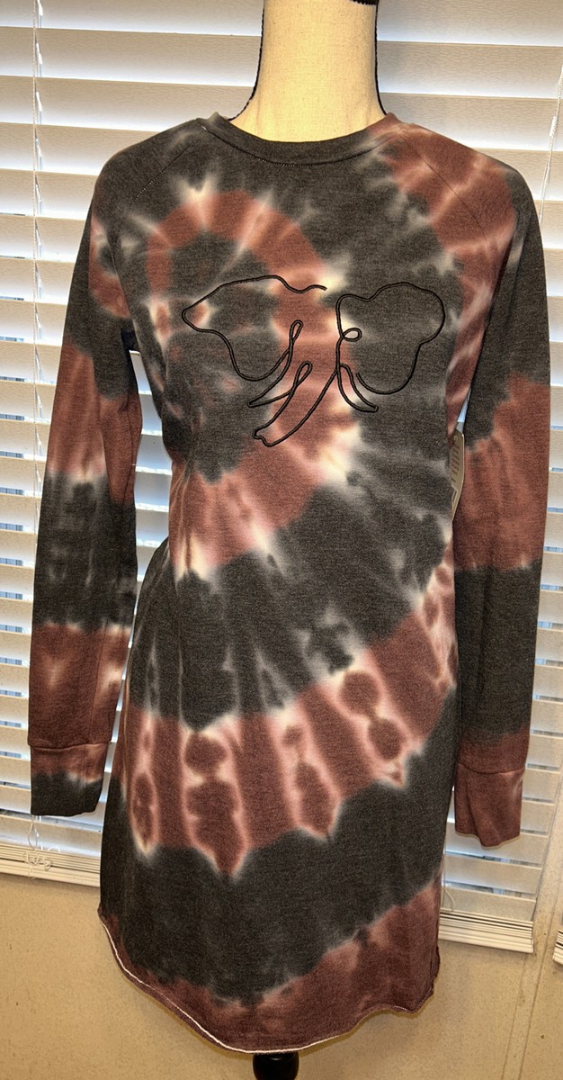 IVORY ELLA AIDA MAROON TIE DYE ELEPHANT DRESS SIZE S. NWT 33L IVORY ELLA AIDA MAROON TIE DYE ELEPHANT DRESS SIZE S. NWT 33L