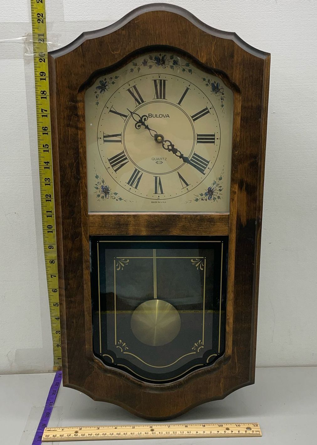 Brown Hermle Wood Wall Clock