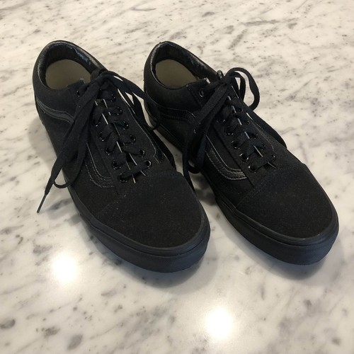 AUTHENTIC VANS OLD SKOOL BLACK CANVAS SNEAKERS 9 US MENS/10.5 US WOMENS/8 UK - Picture 13 of 17